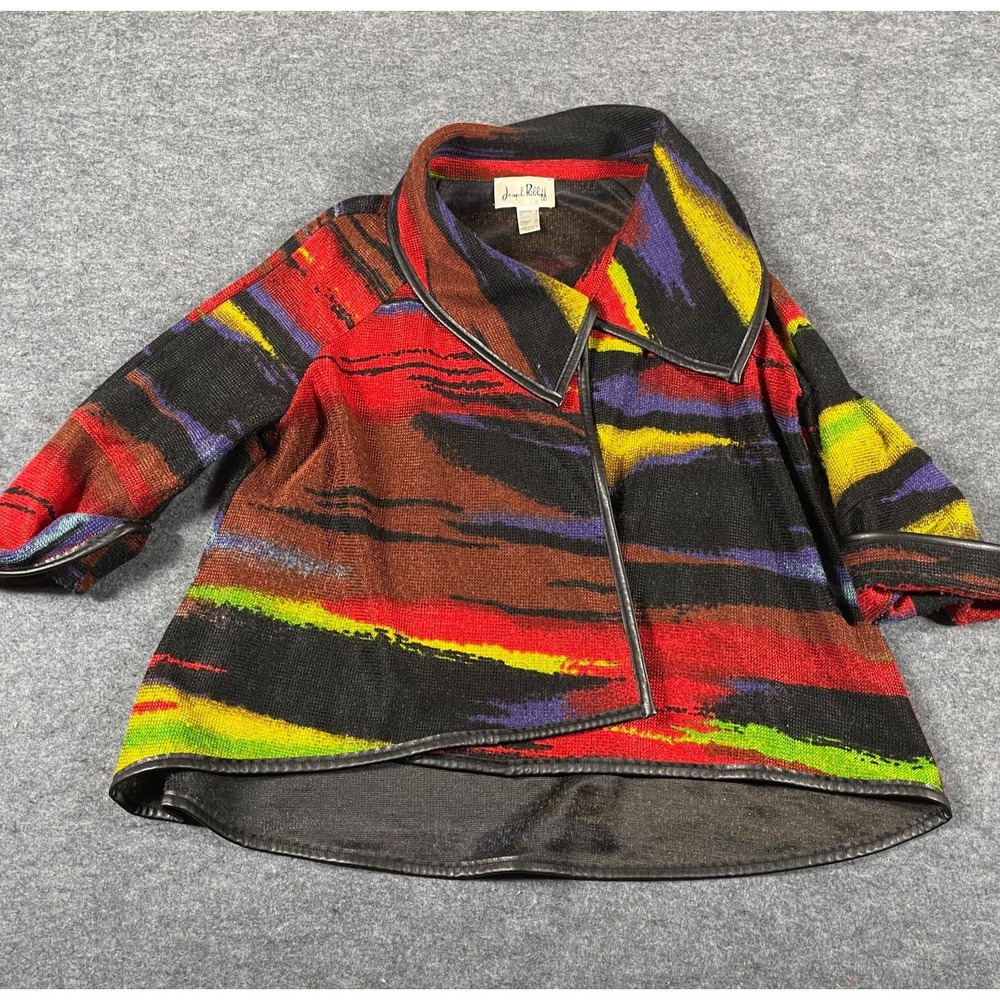 VTG‎ Joseph Ribkoff Sweater Womens 8 LOpen Front Cardigan Aztec Southwestern